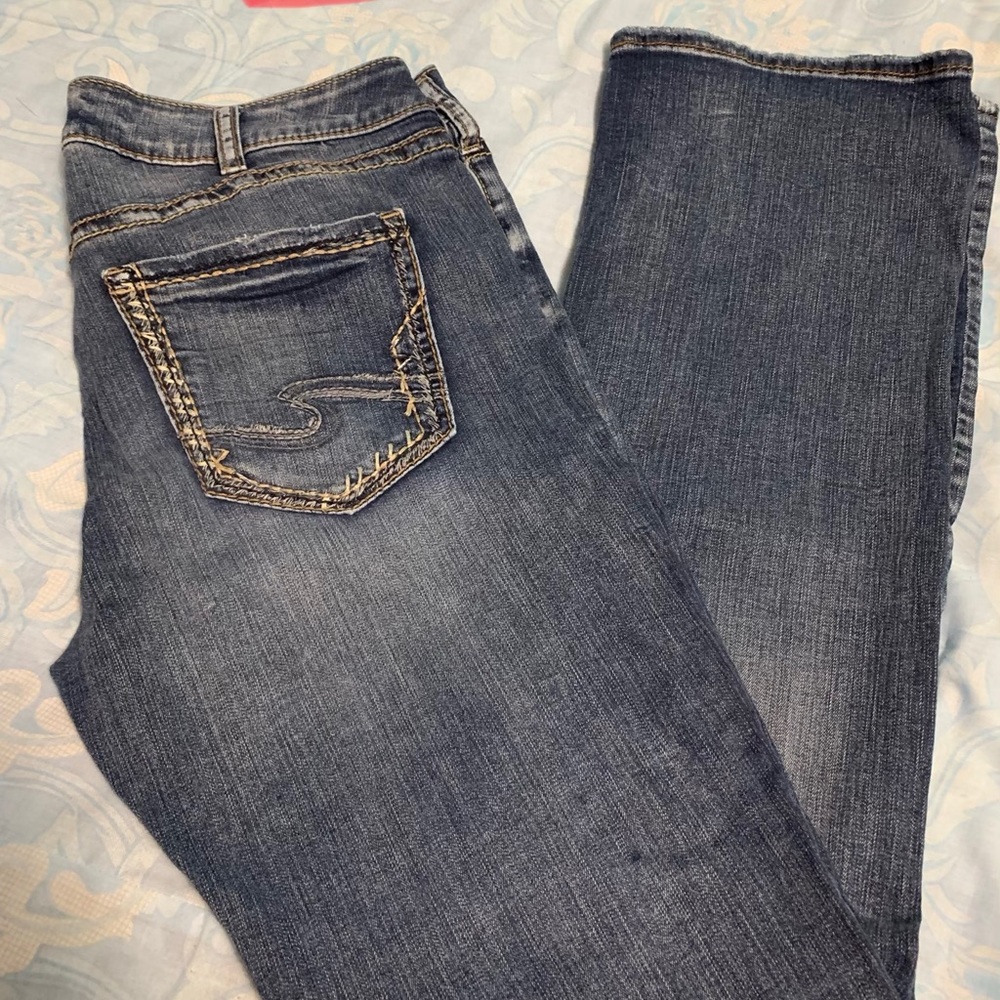 Silver Avery Slim Boot Cut Jeans